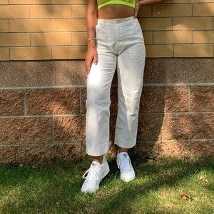 Gap High Rise Utility Pant Bone White